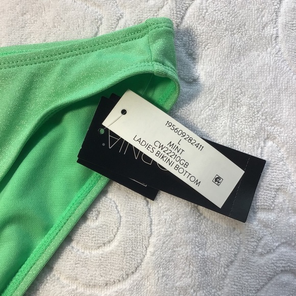 California Waves Shimmering Green Bikini Bottom - Size Large - Picture 4 of 5